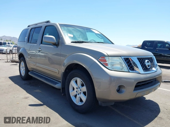 2008 Nissan Pathfinder LE with VIN 5N1AR18U98C621461, listed as a IAAI auction lot 42540598 with 59,464 mi miles and . Bid and sale history available at DreamBid. Image 1.