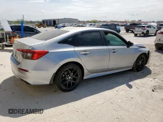 2024 Honda Civic Sedan Sport with VIN 2HGFE2F52RH576581, listed as a Copart auction lot 50894345 with 7,495 mi miles and Salvage Title. Bid and sale history available at carsss.com. Image 3.