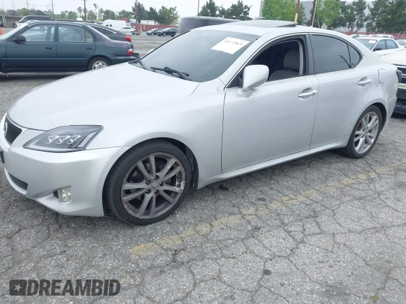 2007 Lexus IS with VIN JTHBK262X72054474, listed as a IAAI auction lot 42172869 with 106,364 mi miles. Bid and sale history available at carsss.com. Image 2.