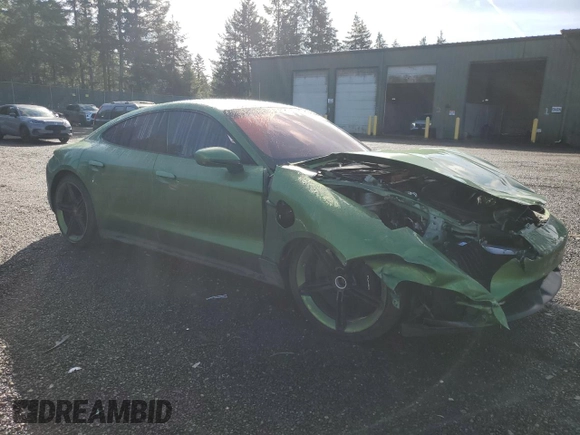 2020 Porsche Taycan Turbo with VIN WP0AC2Y10LSA72168, listed as a Copart auction lot 48013535 with 31,872 mi miles and Salvage title. Bid and sale history available at DreamBid. Image 4.
