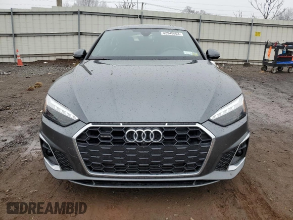 2021 Audi A5 Sportback S line Premium Plus with VIN WAUFACF52MA042095, listed as a Copart auction lot 42948603 with 7,409 mi miles. Bid and sale history available at carsss.com. Image 5.
