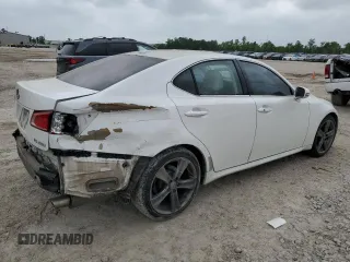 2012 Lexus IS 250 with VIN JTHBF5C28C5167519, listed as a Copart auction lot 51755455 with 265,040 mi miles and Salvage Title. Bid and sale history available at DreamBid. Image 3.