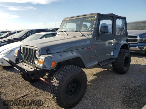 1997 Jeep Wrangler Sport with VIN 1J4FY19S5VP520801, listed as a Copart auction lot 75301274 with Not Provided miles and Non Repairable. Bid and sale history available at carsss.com. Image 1.