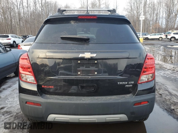 2016 Chevrolet Trax LTZ with VIN KL7CJRSB5GB707717, listed as a Copart auction lot 46509175 with 63,736 mi miles and Clean Title. Bid and sale history available at carsss.com. Image 6.