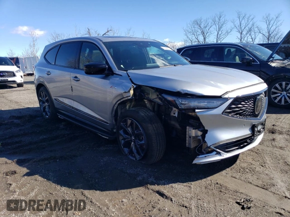 2024 Acura MDX w/A-Spec Package with VIN 5J8YE1H02RL000044, listed as a Copart auction lot 47422535 with 11,038 mi miles and Salvage Title. Bid and sale history available at carsss.com. Image 4.