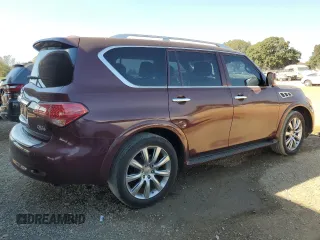 2012 Infiniti QX56 7-passenger with VIN JN8AZ2NF8C9515139, listed as a Copart auction lot 77578344 with 81,886 mi miles and Salvage Title. Bid and sale history available at carsss.com. Image 3.