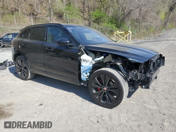 2019 Jaguar F-Pace S with VIN SADCM2FV8KA398771, listed as a Copart auction lot 53560745 with 60,347 mi miles and Salvage Title. Bid and sale history available at DreamBid. Image 4.