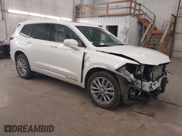 2022 Cadillac XT6 Premium Luxury with VIN 1GYKPDRS3NZ131095, listed as a IAAI auction lot 42087620 with 36,740 mi miles and . Bid and sale history available at DreamBid. Image 1.