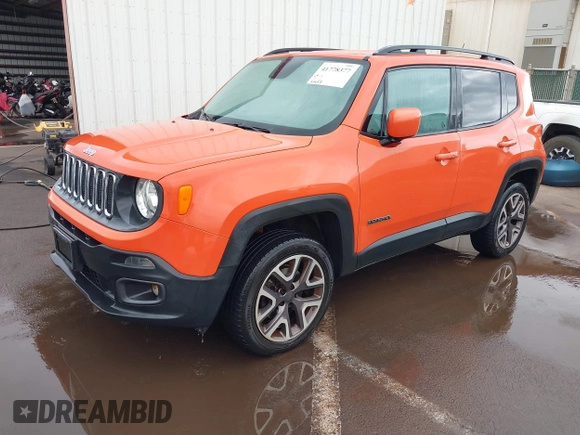2015 Jeep Renegade Latitude with VIN ZACCJBBT2FPC01463, listed as a IAAI auction lot 41778377 with 94,408 mi miles. Bid and sale history available at carsss.com. Image 17.