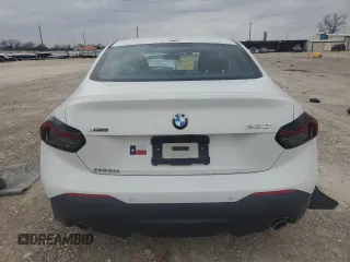 2023 BMW 2 Series 230i xDrive with VIN 3MW33CM02P8D75417, listed as a Copart auction lot 43935135 with 0 mi miles and Salvage Title. Bid and sale history available at carsss.com. Image 6.