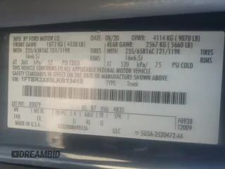 2020 Ford Transit Cargo with VIN 1FTBR3X80LKB13418, listed as a Copart auction lot 88847765 with Not Provided miles and Clean Title. Bid and sale history available at carsss.com. Image 13.