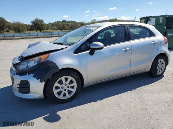 2017 Kia Rio 5-Door LX with VIN KNADM5A37H6006881, listed as a Copart auction lot 76497124 with 195,632 mi miles and Salvage Title. Bid and sale history available at carsss.com. Image 1.