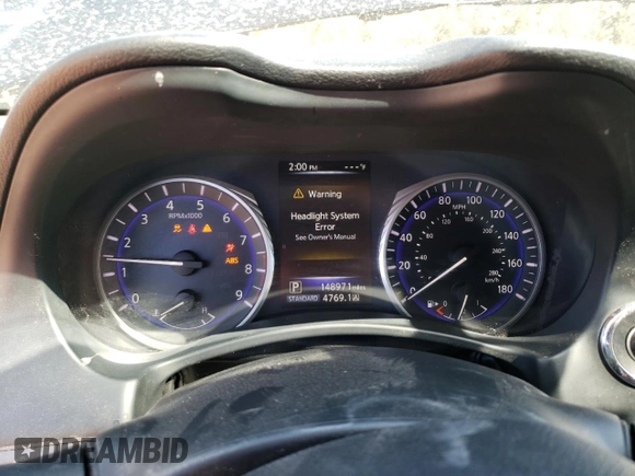 2014 Infiniti Q50 Sport with VIN JN1BV7AP9EM689053, listed as a Copart auction lot 50143775 with 148,971 mi miles and Salvage Title. Bid and sale history available at DreamBid. Image 9.
