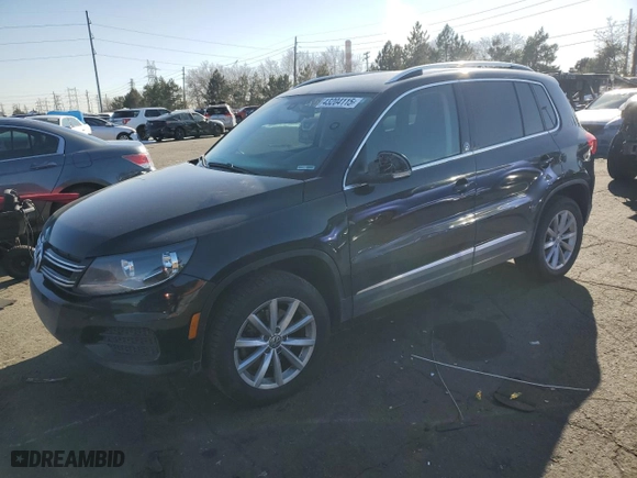 2017 Volkswagen Tiguan Wolfsburg Edition with VIN WVGSV7AX5HK004717, listed as a Copart auction lot 43204115 with 114,389 mi miles and Clean Title. Bid and sale history available at carsss.com. Image 1.