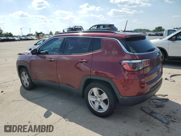 2022 Jeep Compass Altitude with VIN 3C4NJCBB1NT140152, listed as a Copart auction lot 63710165 with 51,256 mi miles and Clean title. Bid and sale history available at DreamBid. Image 2.