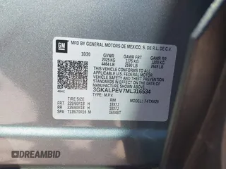 2021 GMC Terrain SLT z VIN 3GKALPEV7ML316534, wystawiony jako IAAI lot #41844920 z przebiegiem 37 725 mil mil oraz . Historia ofert i sprzedaży dostępna na DreamBid. Obrazek 9.