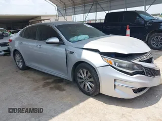 2017 Kia Optima LX with VIN 5XXGT4L38HG124191, listed as a IAAI auction lot 42331525 with 111,116 mi miles and . Bid and sale history available at DreamBid. Image 1.