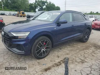 2019 Audi Q8 Premium Plus with VIN WA1EVAF16KD020627, listed as a Copart auction lot 59046315 with 43,305 mi miles and Salvage title. Bid and sale history available at DreamBid. Image 1.