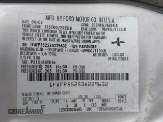 2003 Ford Taurus SES Standard with VIN 1FAFP55253A229632, listed as a IAAI auction lot 41867986 with 154,092 mi miles. Bid and sale history available at carsss.com. Image 9.