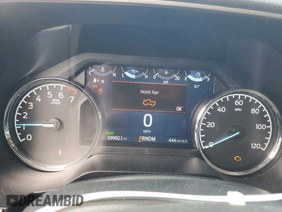 2021 Ford F-150 XL with VIN 1FTFW1EDXMFC91152, listed as a Copart auction lot 58350455 with 59,992 mi miles and Salvage title. Bid and sale history available at DreamBid. Image 9.