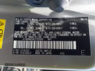 2019 Lexus NX 300 with VIN JTJBARBZ6K2182068, listed as a IAAI auction lot 42564132 with 46,337 mi miles and . Bid and sale history available at DreamBid. Image 9.
