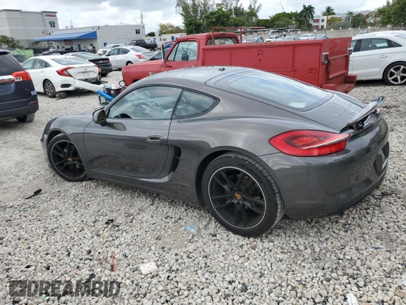 2015 Porsche Cayman with VIN WP0AA2A89FK163969, listed as a Copart auction lot 52825275 with 118,675 mi miles and Salvage Title. Bid and sale history available at DreamBid. Image 2.