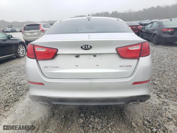 2014 Kia Optima EX with VIN 5XXGN4A77EG328301, listed as a Copart auction lot 43441085 with 203,747 mi miles and Salvage Title. Bid and sale history available at carsss.com. Image 6.