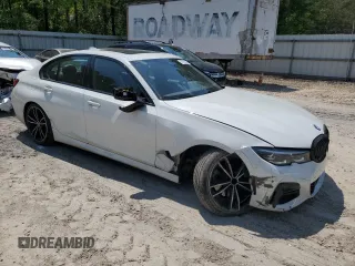 2022 BMW 3 Series 330i with VIN 3MW5R1J06N8C31334, listed as a Copart auction lot 52724395 with 36,445 mi miles and Salvage Title. Bid and sale history available at carsss.com. Image 4.