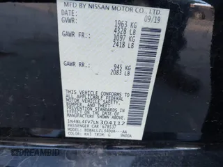 2020 Nissan Altima Platinum with VIN 1N4BL4FV7LN304112, listed as a IAAI auction lot 41470416 with 79,501 mi miles and . Bid and sale history available at carsss.com. Image 9.