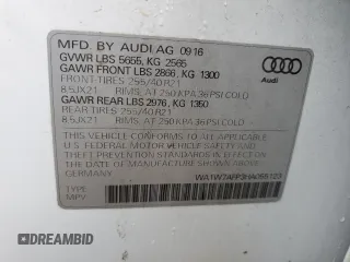 2017 Audi Q5 Prestige with VIN WA1W7AFP3HA055123, listed as a Copart auction lot 46099074 with 156,186 mi miles. Bid and sale history available at carsss.com. Image 12.