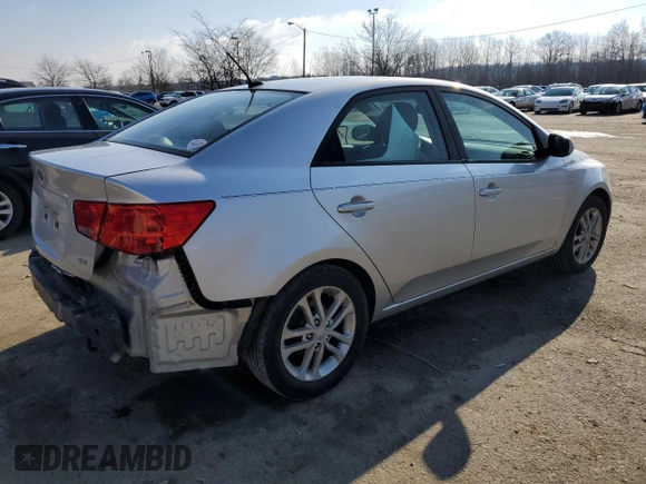 2012 Kia Forte EX with VIN KNAFU4A24C5607156, listed as a Copart auction lot 47144835 with 126,003 mi miles and Salvage Title. Bid and sale history available at carsss.com. Image 3.