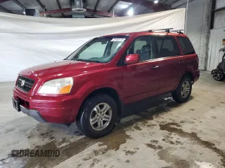 2003 Honda Pilot EX z VIN 2HKYF18693H614665, wystawiony jako Copart lot #57053175 z przebiegiem 291 627 mil mil oraz Czysty tytuł • Clean title. Historia ofert i sprzedaży dostępna na DreamBid. Obrazek 1.