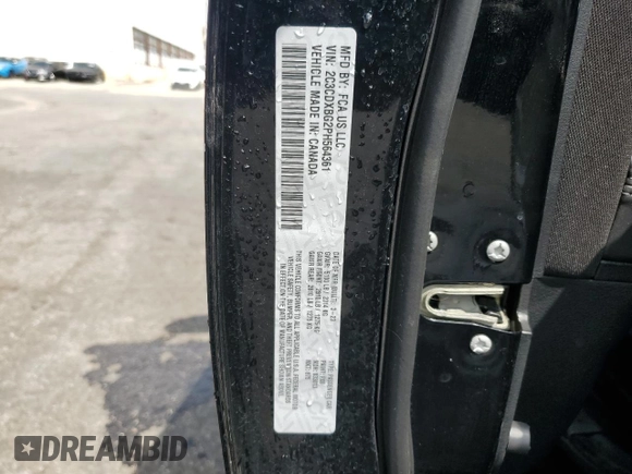 2023 Dodge Charger SXT with VIN 2C3CDXBG2PH564361, listed as a Copart auction lot 54661525 with 38,905 mi miles and Salvage Title. Bid and sale history available at DreamBid. Image 13.