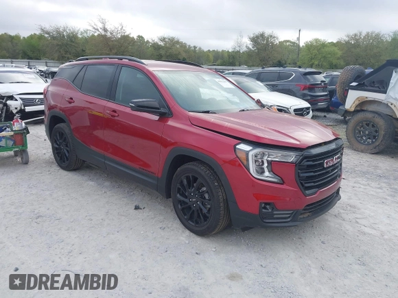 2023 GMC Terrain SLT with VIN 3GKALPEG4PL168476, listed as a IAAI auction lot 41951487 with 24,656 mi miles and . Bid and sale history available at carsss.com. Image 1.