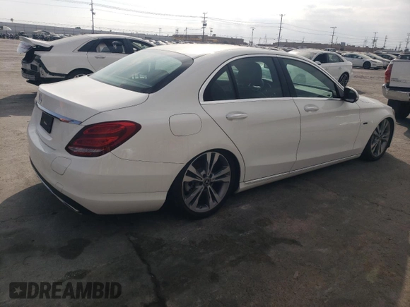 2018 Mercedes-Benz C 350e with VIN 55SWF4HB0JU260843, listed as a Copart auction lot 54781615 with 93,199 mi miles and Salvage title. Bid and sale history available at DreamBid. Image 3.