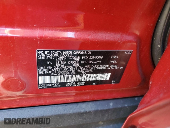 2023 Toyota RAV4 SE with VIN JTMAB3FV4PD114346, listed as a Copart auction lot 45728975 with 15,071 mi miles and Salvage title. Bid and sale history available at DreamBid. Image 13.