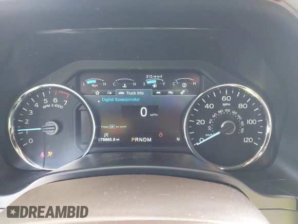 2018 Ford F-150 XL with VIN 1FTEW1E57JFC94834, listed as a IAAI auction lot 42179236 with 76,665 mi miles and . Bid and sale history available at DreamBid. Image 7.