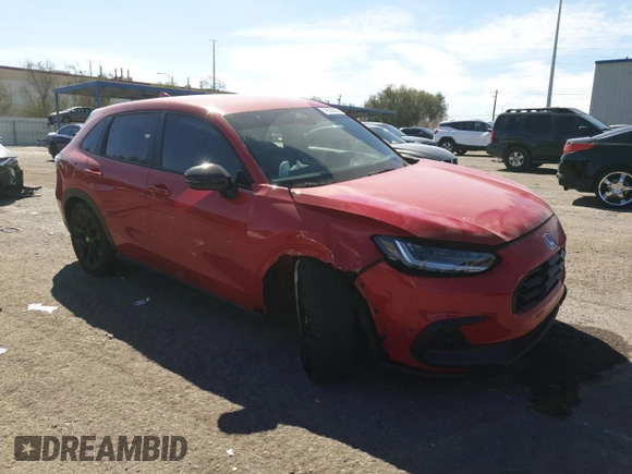 2023 Honda HR-V Sport with VIN 3CZRZ1H56PM734856, listed as a Copart auction lot 48596025 with 62,515 mi miles and Salvage Title. Bid and sale history available at carsss.com. Image 4.