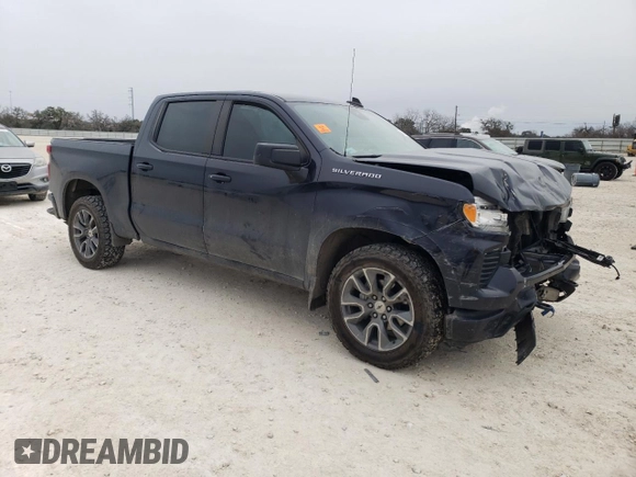2022 Chevrolet Silverado 1500 RST with VIN 1GCPADED3NZ546440, listed as a Copart auction lot 46313145 with 69,636 mi miles and Salvage Title. Bid and sale history available at DreamBid. Image 4.