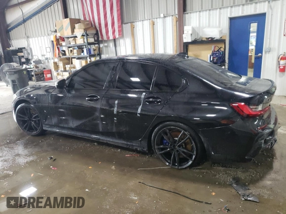 2022 BMW 3 Series M340i xDrive with VIN 3MW5U9J00N8C32315, listed as a Copart auction lot 72268484 with 37,081 mi miles and Salvage Title. Bid and sale history available at carsss.com. Image 2.