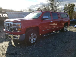 2015 Chevrolet Silverado 1500 LTZ with VIN 3GCUKSEJXFG124659, listed as a Copart auction lot 84235544 with 159,963 mi miles and Salvage Title. Bid and sale history available at carsss.com. Image 1.