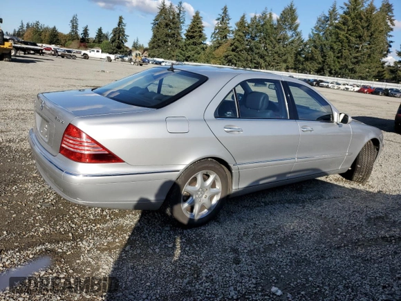 2003 Mercedes-Benz S-Class 4.3L with VIN WDBNG83J43A337899, listed as a Copart auction lot 77347074 with 164,936 mi miles and Clean Title. Bid and sale history available at carsss.com. Image 3.