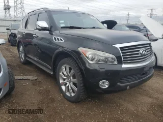 2012 Infiniti QX56 7-passenger with VIN JN8AZ2NE8C9019622, listed as a Copart auction lot 73304764 with 212,344 mi miles and Salvage Title. Bid and sale history available at carsss.com. Image 4.