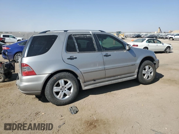 2005 Mercedes-Benz M-Class 3.7L with VIN 4JGAB57E75A557711, listed as a Copart auction lot 75299904 with 0 mi miles and Salvage Title. Bid and sale history available at carsss.com. Image 3.