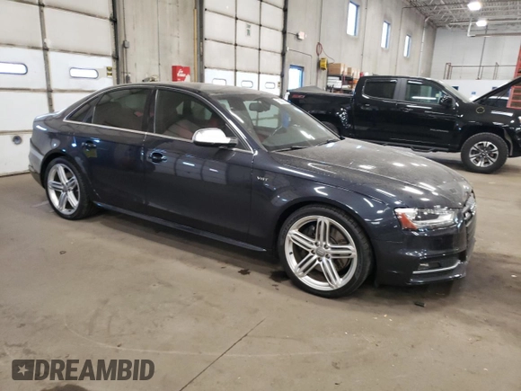 2013 Audi S4 Premium Plus with VIN WAUBGAFL2DA214917, listed as a Copart auction lot 75889624 with 75,982 mi miles and Salvage Title. Bid and sale history available at carsss.com. Image 4.