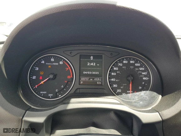 2016 Audi A3 1.8T Premium with VIN WAUA7GFF7G1052909, listed as a Copart auction lot 51735025 with 100,737 mi miles and Salvage Title. Bid and sale history available at carsss.com. Image 9.