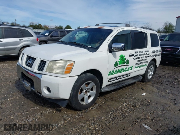 2004 Nissan Armada SE z VIN 5N1AA08A74N703355, wystawiony jako IAAI lot #41555201 z przebiegiem 190 430 mil mil oraz . Historia ofert i sprzedaży dostępna na DreamBid. Obrazek 2.