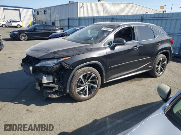 2018 Lexus RX 450h with VIN 2T2BGMCA0JC022499, listed as a Copart auction lot 59189605 with 84,263 mi miles and Salvage title. Bid and sale history available at DreamBid. Image 1.
