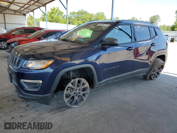 2021 Jeep Compass 80th Anniversary with VIN 3C4NJDEB6MT584434, listed as a Copart auction lot 63204775 with 77,210 mi miles and Salvage title. Bid and sale history available at DreamBid. Image 1.