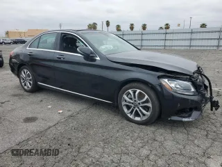 2018 Mercedes-Benz C with VIN WDDWF4JB9JR389174, listed as a Copart auction lot 55752745 with 53,332 mi miles and Clean Title. Bid and sale history available at DreamBid. Image 4.